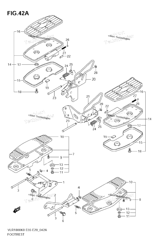 Footrest (Vlr1800tk9)