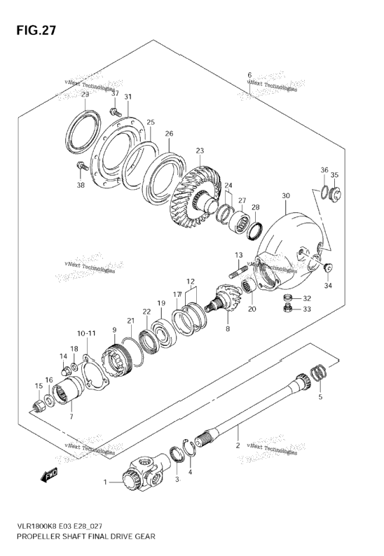 Propeller Shaft/Final Drive Gear