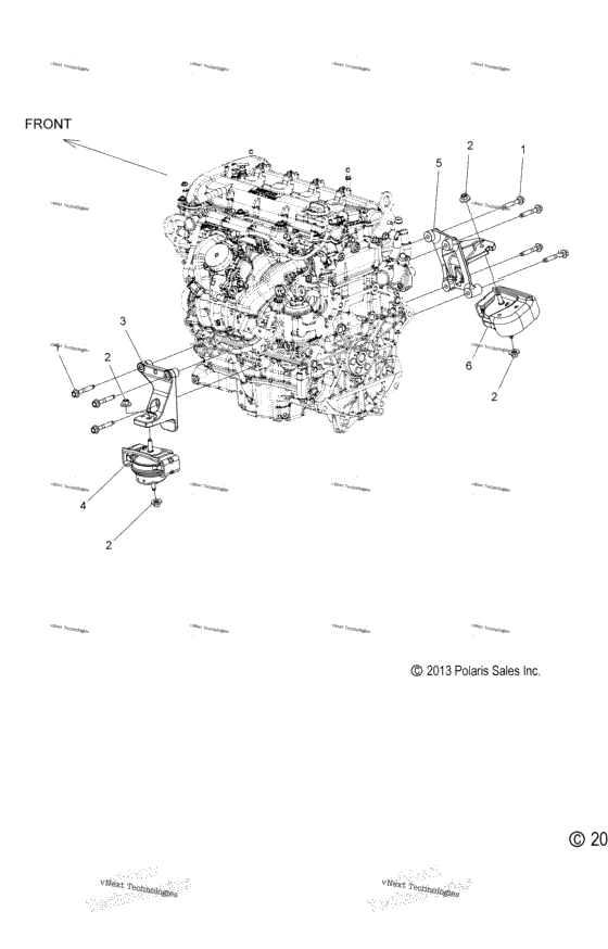 Engine, Engine Mounting All Options