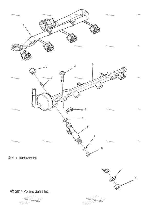 Engine, Fuel Injector Rail All Options