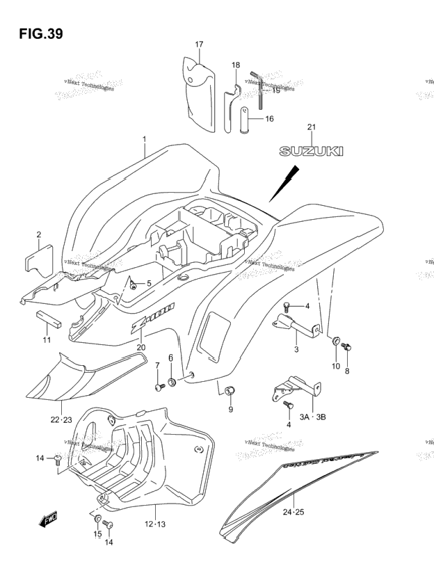 Rear Fender (Model K3/K4)