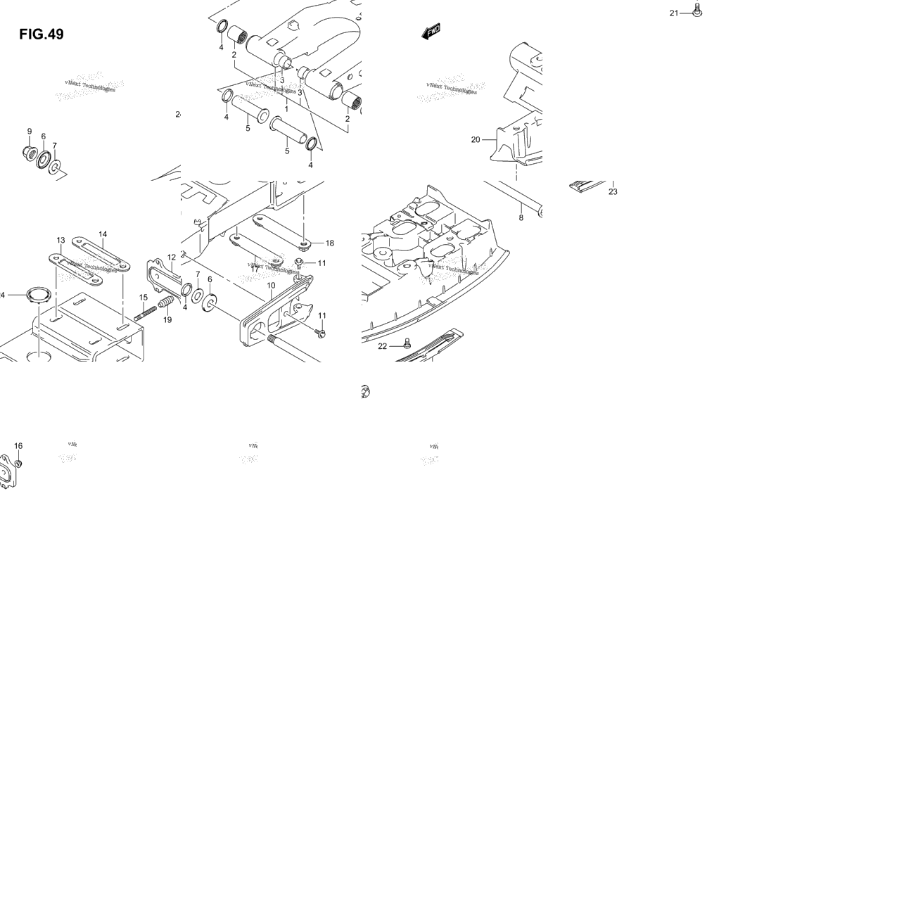Rear Swinging Arm (Model K3%F.No.32113657)