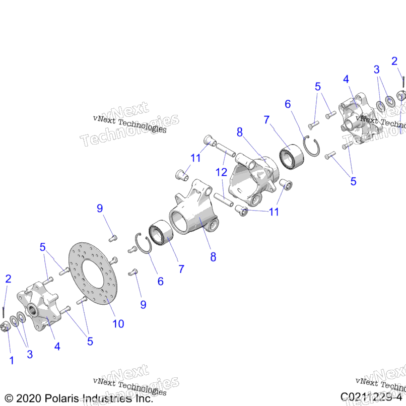 Suspension, Rear Hubs, Carrier & Brake Disc