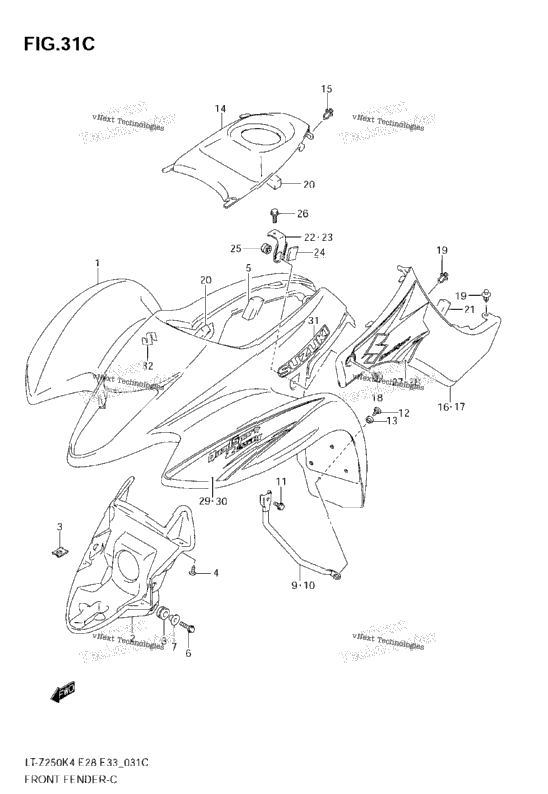 Front Fender (Model K7)