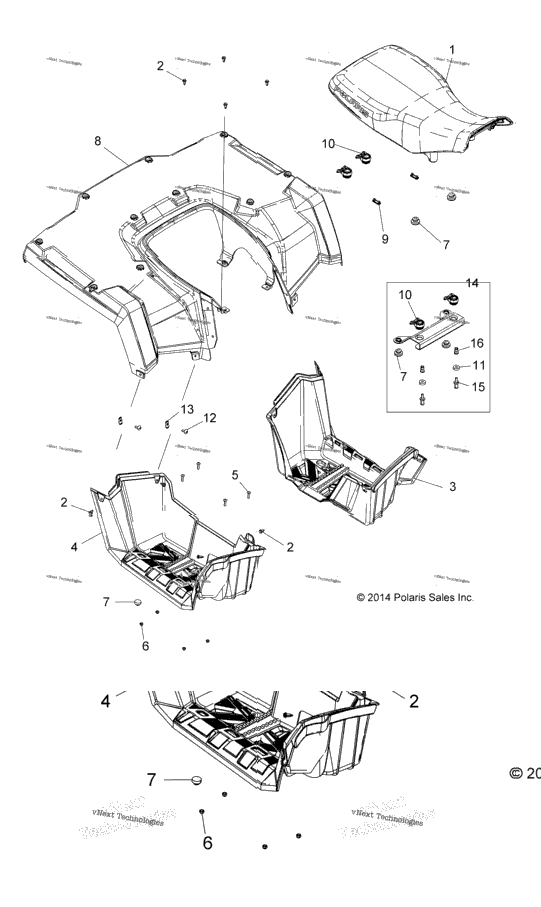Body, Rear Cab, Seat & Footwells
