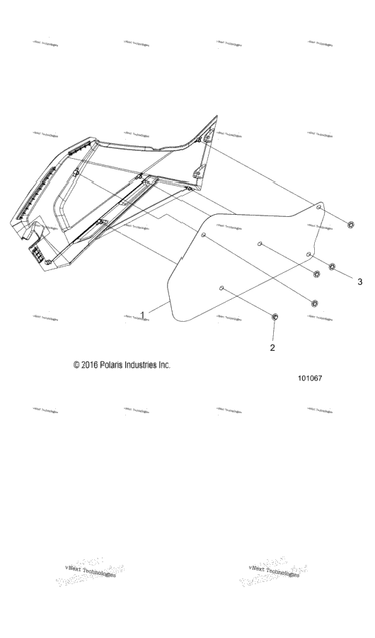 Body, Right Hand Side Panel Heat Shield And Hardware 1 Up
