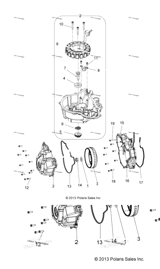 Engine, Stator Cover & Flywheel