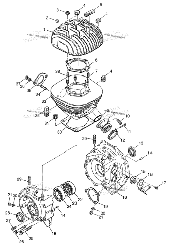 Crankcase & Cylinder Xplorer 300