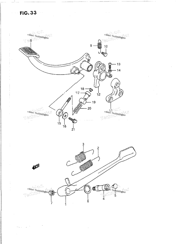 Prop Stand - Rear Brake