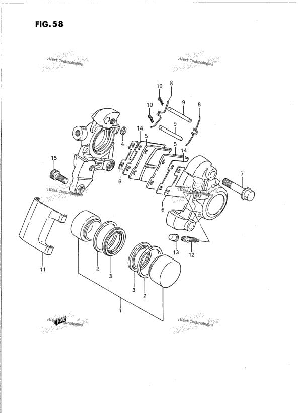 Rear Caliper (Model H/J/L/M/N)