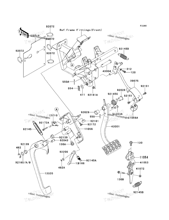 Brake Pedal/Throttle Lever