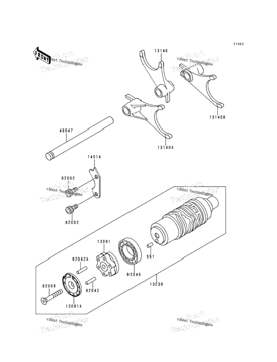 Gear Change Drum/Shift Fork(S)