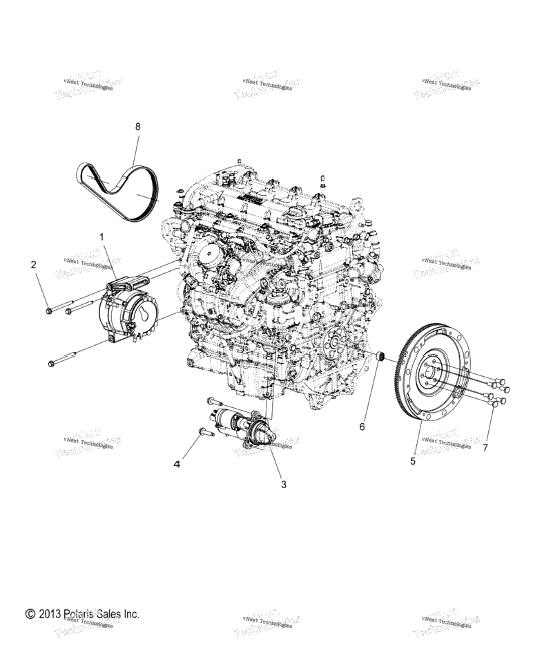 Engine, Alternator, Flywheel & Starter Mounting All Options