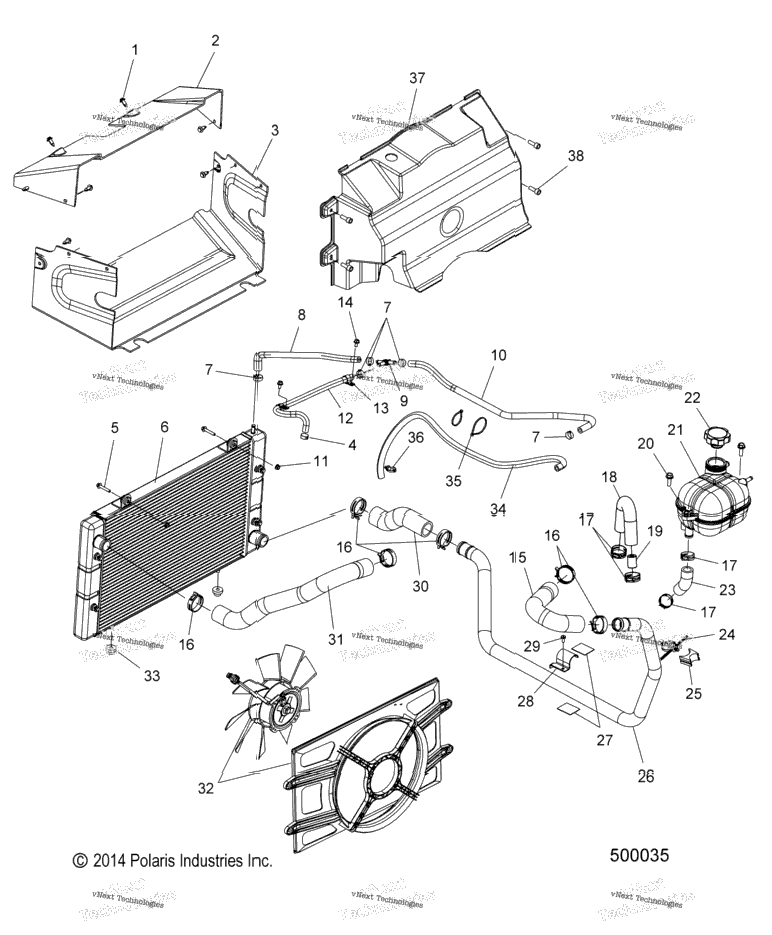 Engine, Cooling System All Options (500035)