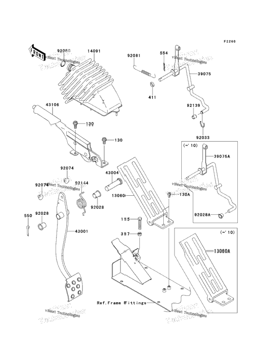 Brake Pedal/Throttle Lever