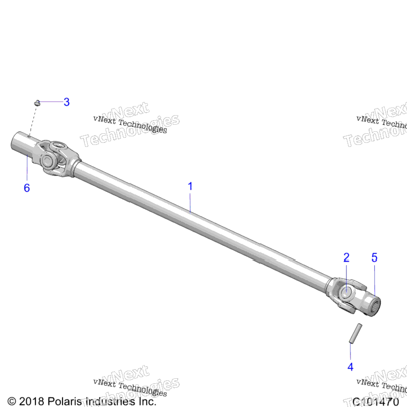 Drive Train, Prop Shaft, Front A23sxa85a6/A1/Ea9/Ag/Am