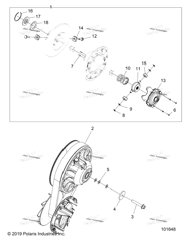 Drive Train, Secondary Clutch A23sxa85a6/A1/Ea9/Ag/Am