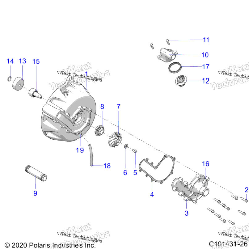 Engine, Cooling System & Water Pump A23sxa85a6/A1/Ea9/Ag/Am