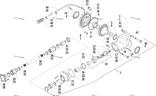 Rear Drive Gearcase Assembly