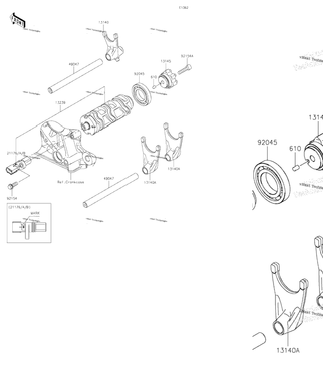 Gear Change Drum/Shift Fork(S)