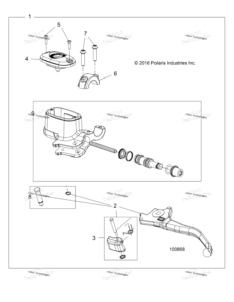 Brakes, Front Brake Lever & Master Cylinder A23swe57f1