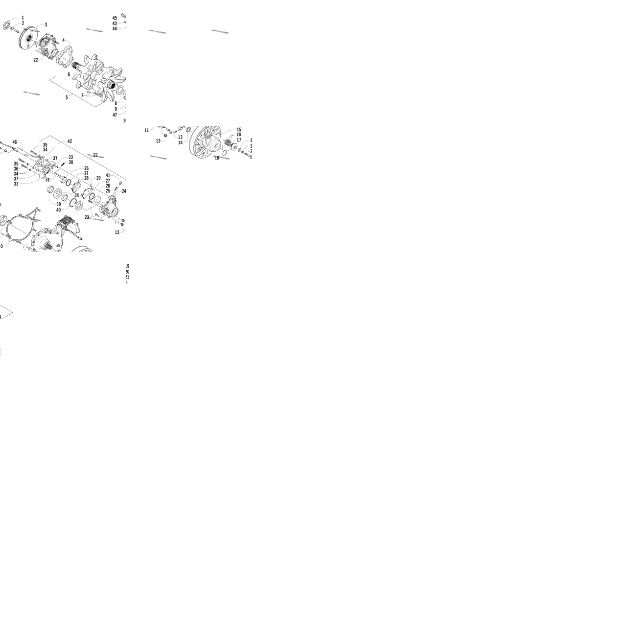 Drive Train Shaft And Brake Assemblies