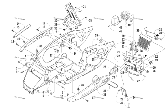 Front Frame And Footrest Assembly