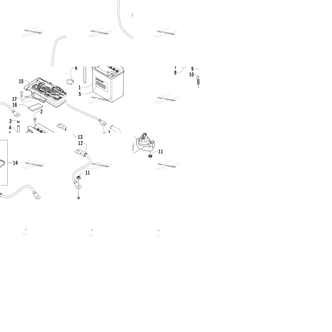 Battery And Solenoid Assembly