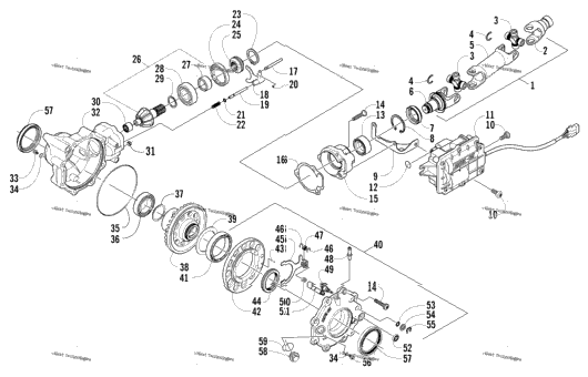 Front Drive Gearcase Assembly