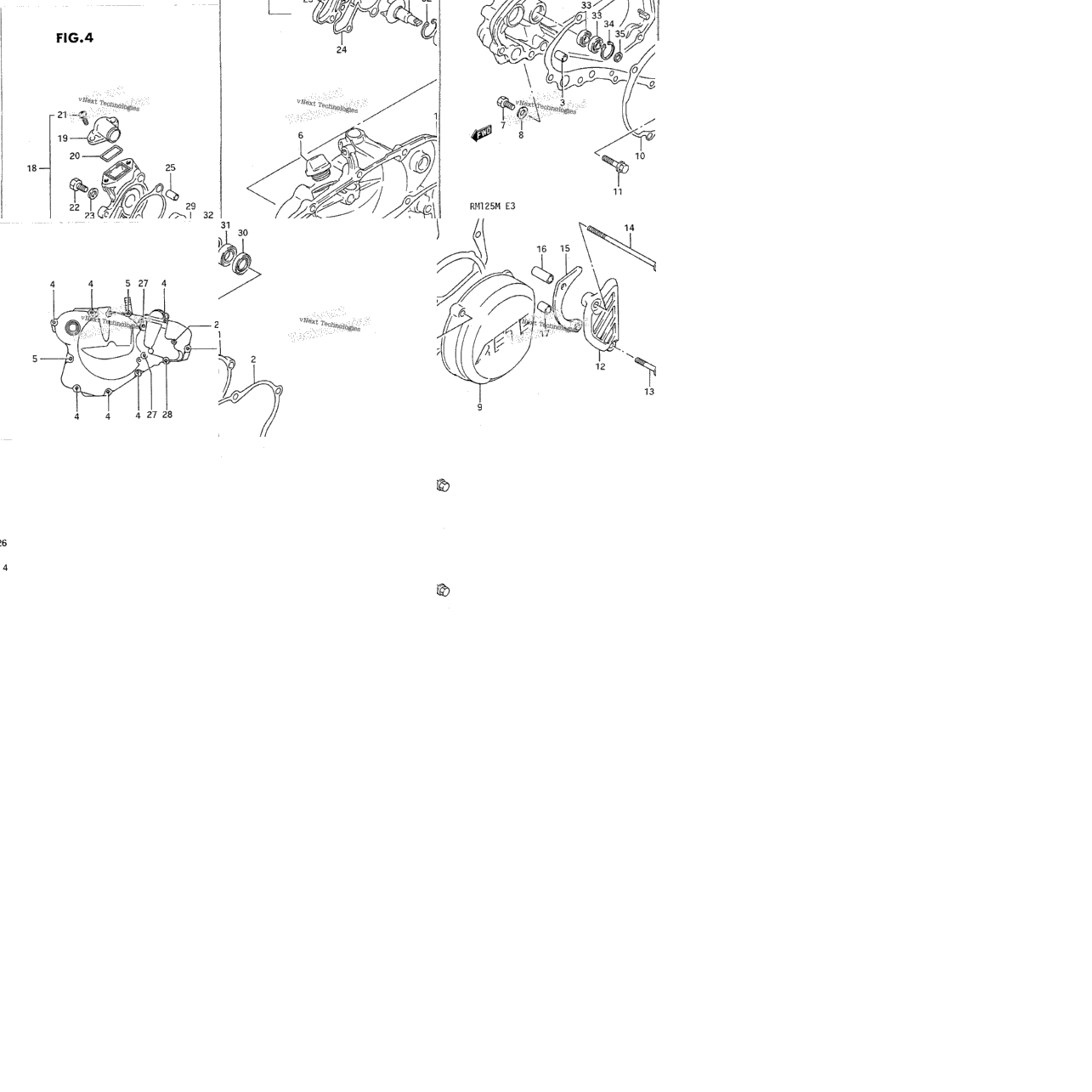 Crankcase Cover- Water Pump (Model K)