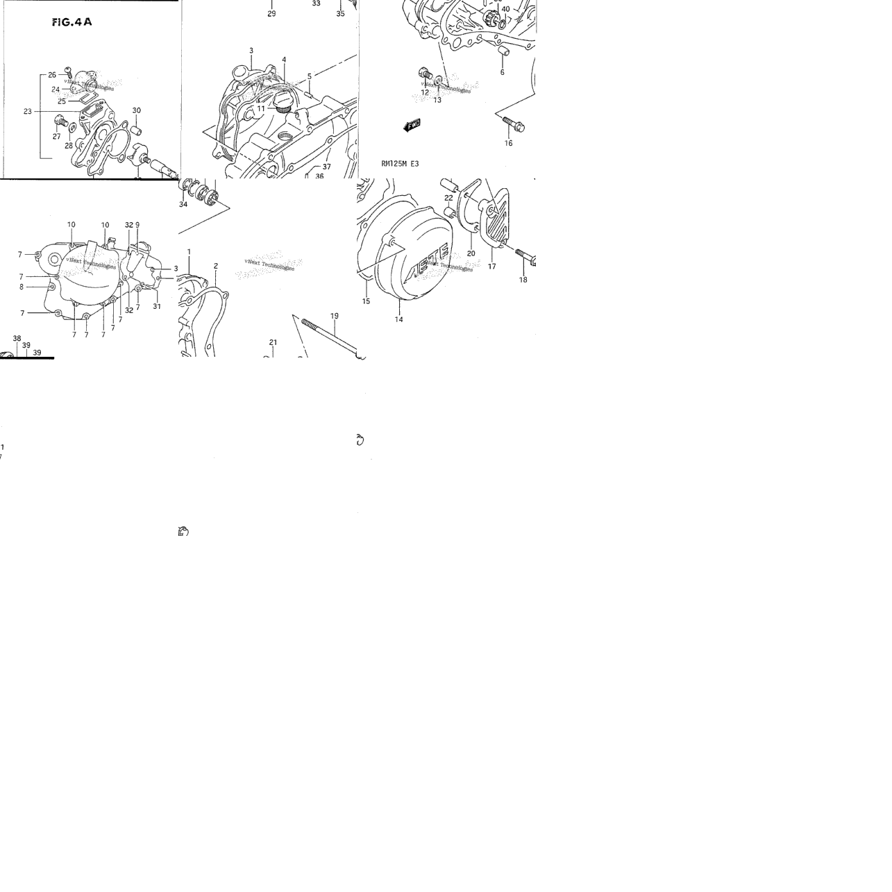 Crankcase Cover- Water Pump (Model L/M)