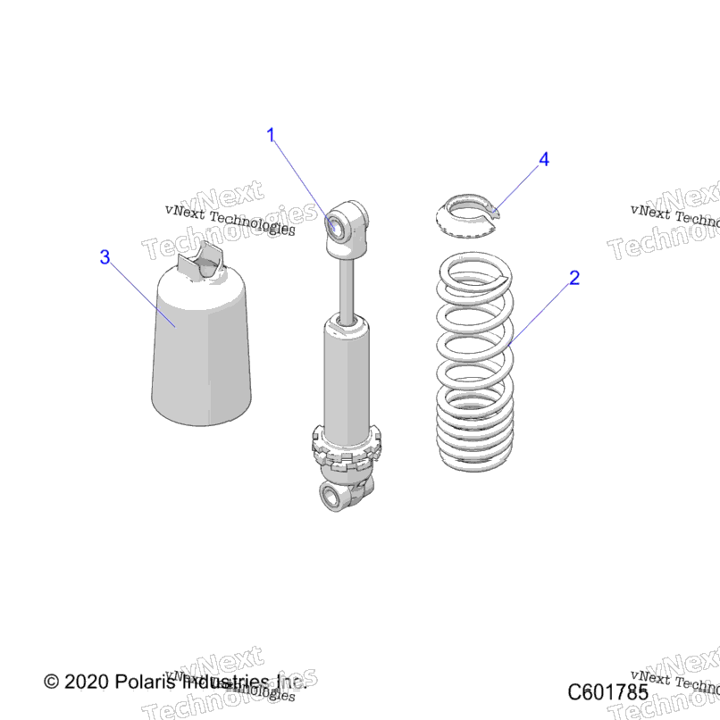 Suspension, Shock, Front Track (C601785)