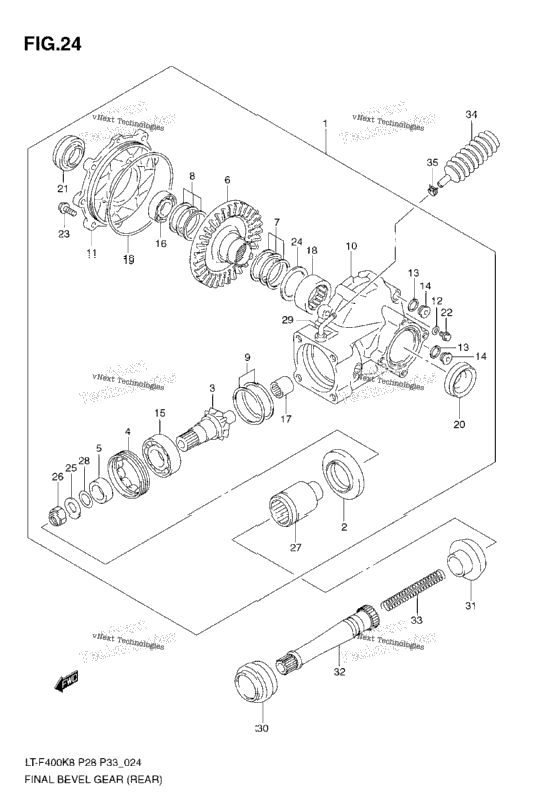 Final Bevel Gear (Rear)