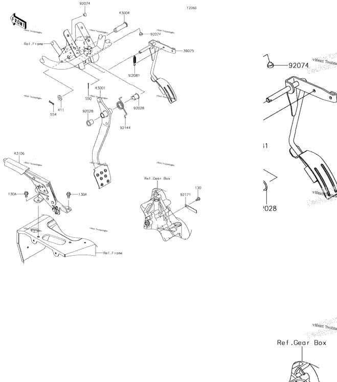 Brake Pedal/Throttle Lever