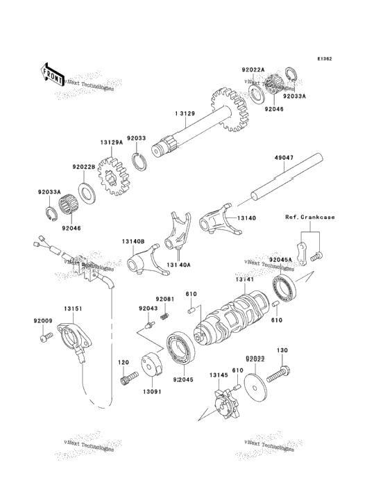 Gear Change Drum/Shift Fork(S)