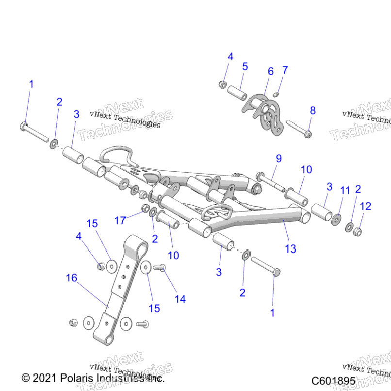 Suspension, Torque Arm, Front