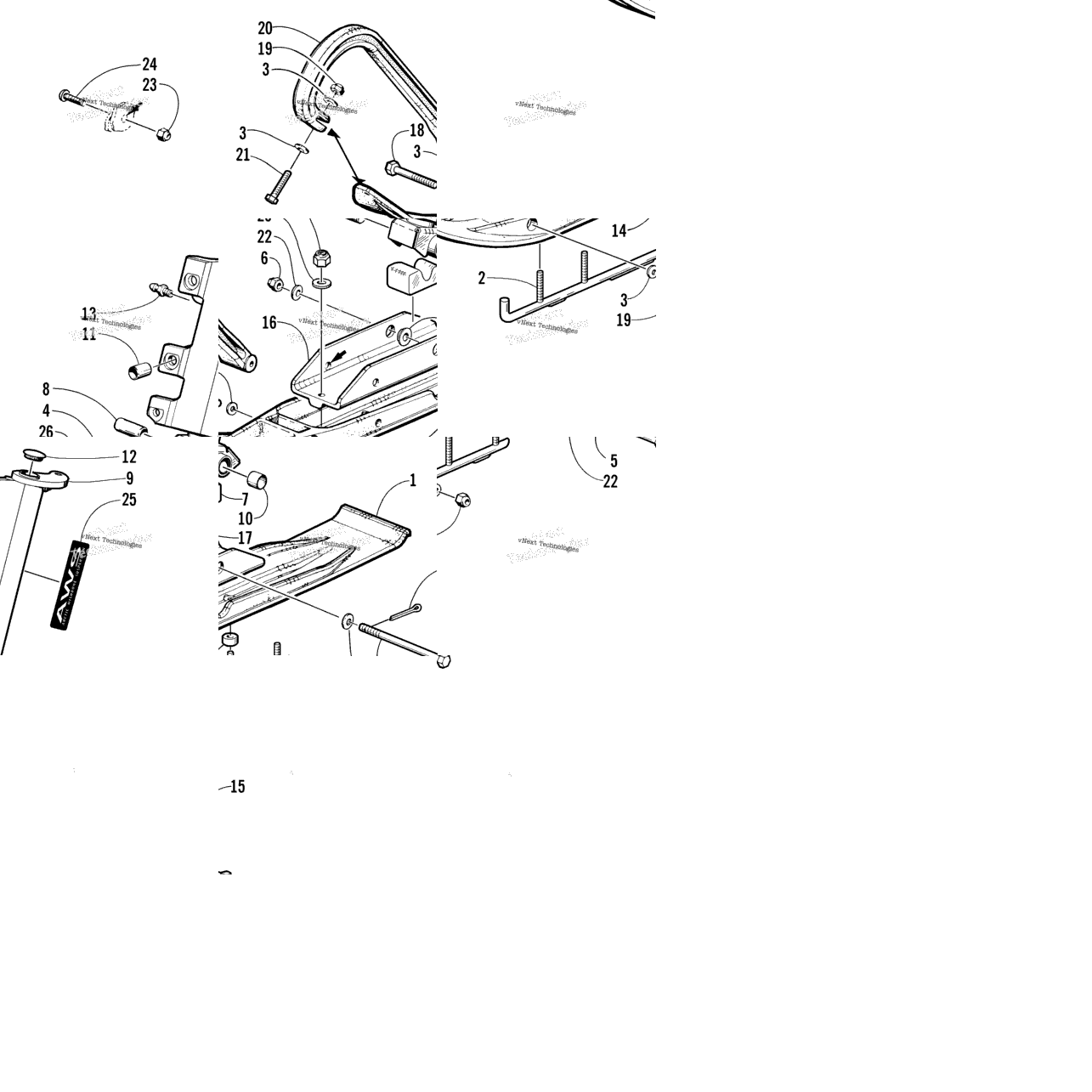 Ski And Spindle Assembly