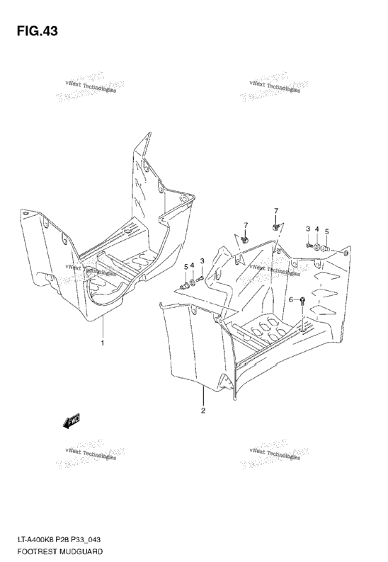Footrest Mudguard