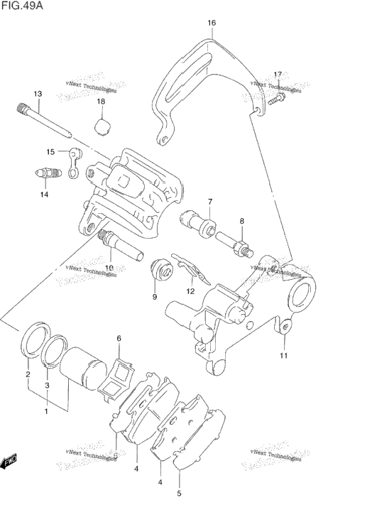 Rear Caliper (Model N/P)