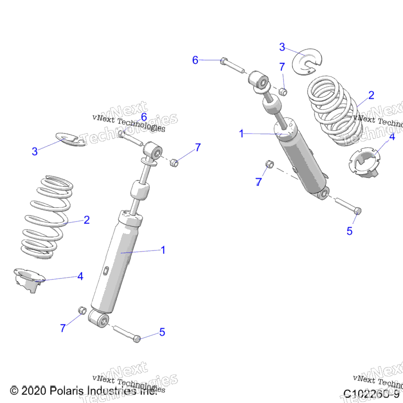 Suspension, Front Shock A23she57fs/S57fs/Cs