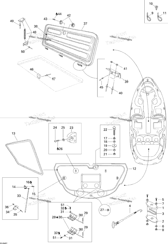 Engine Compartment And Central Cover
