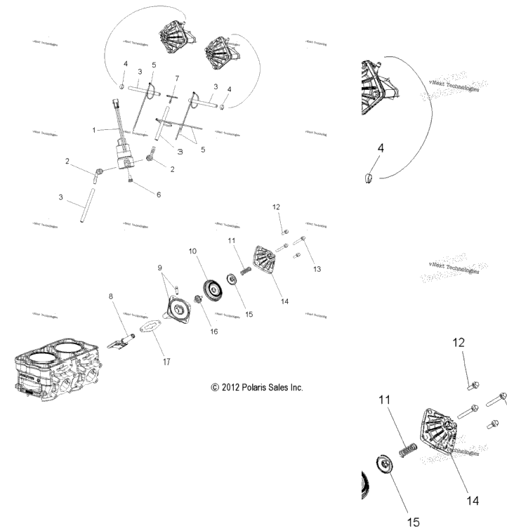 Engine, Exhaust Valves & Solenoid