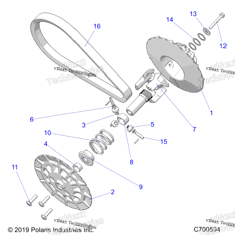 Drive Train, Secondary Clutch