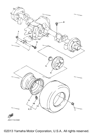 Rear Axle Mount Wheel