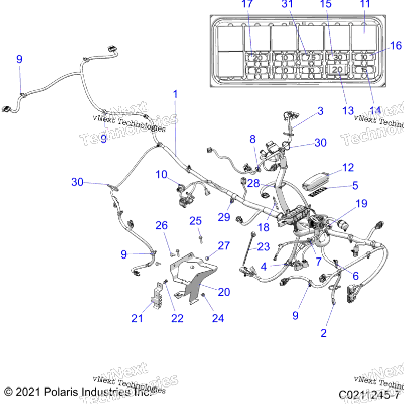 Electrical, Main Wire Harness A23sez57am