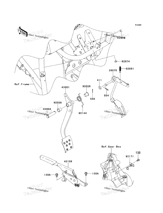 Brake Pedal/Throttle Lever