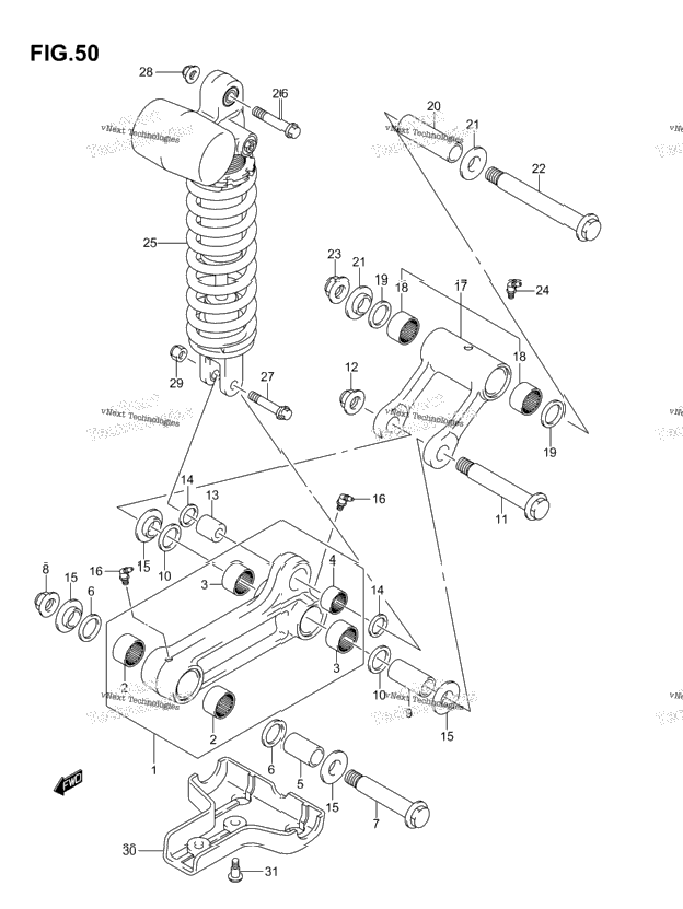 Rear Cushion Lever (Model K3/K4)