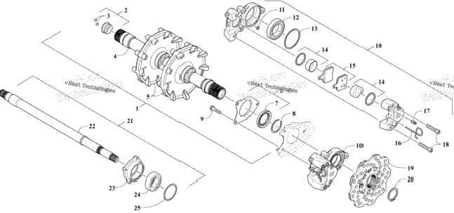 Drive Train Shafts And Brake Assemblies