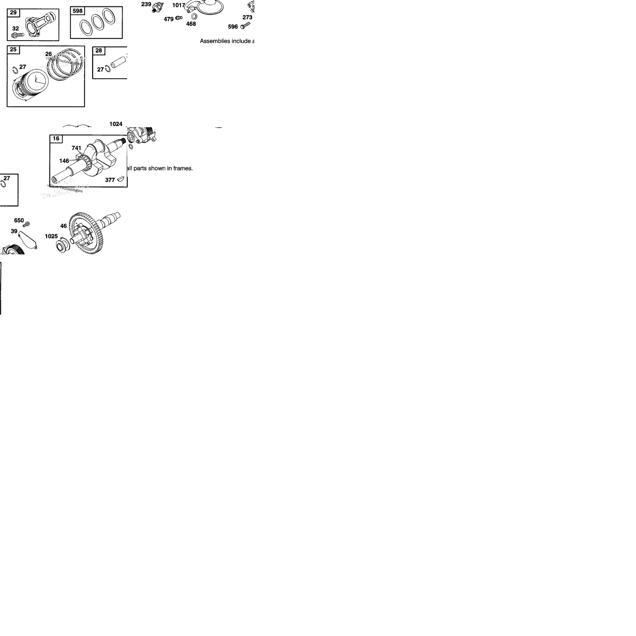 Cranskshaft, Piston, And Oil Pump Assembly
