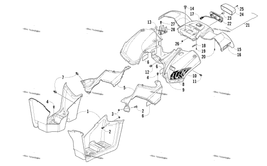 Rear Body And Taillight Assembly